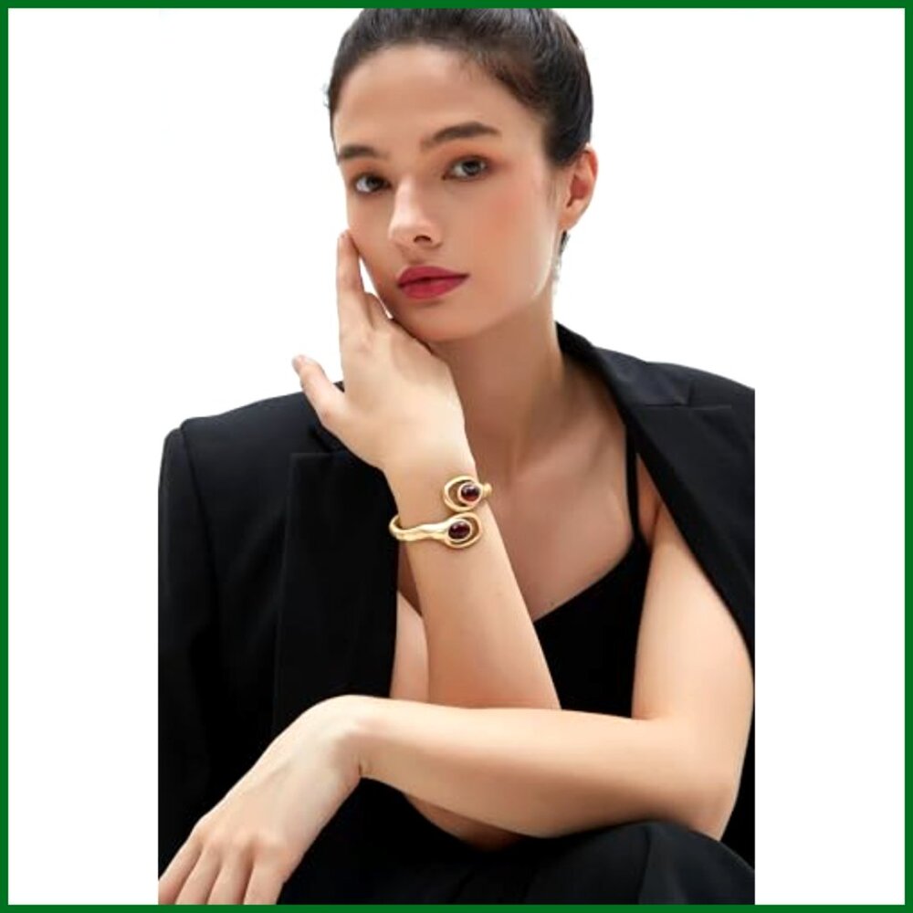 Copper Cuff Bracelet Open Bangle Stackable Stretc… - image 5